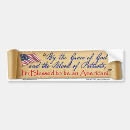 Bij de genade van God ben ik een Amerikaanse bumpe Bumpersticker