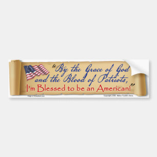 Bij de genade van God ben ik een Amerikaanse bumpe Bumpersticker
