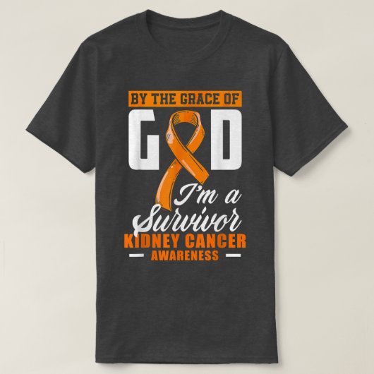 Bij de Grace God ben ik een overlevende nierkanker T-shirt (Design voorkant)