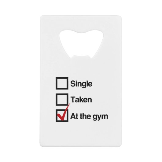 BIJ DE GYM CREDITKAART FLESSENOPENER (Voorkant)