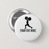 Bij de gymspleet | Persoonlijke trainer Ronde Button 5,7 Cm (Voorkant /achterkant)