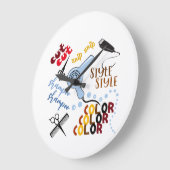 Bij de haarsalon keramiek grote klok (Hoek)