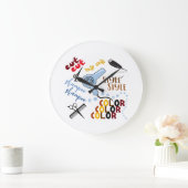 Bij de haarsalon keramiek grote klok (Huis)