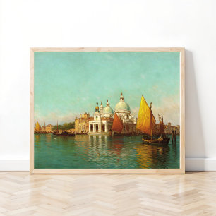 Bij de ingang van het Grote Kanaal, Venetië Poster