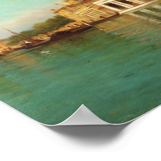 Bij de ingang van het Grote Kanaal, Venetië Poster (Hoek)