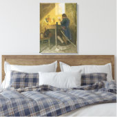 Bij de Kaarten in Cluny's Kooi door NC Wyeth Canvas Afdruk (Insitu (Slaapkamer))