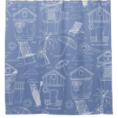 Bij de kajuitkathallen in Beach Douchegordijn (Voorkant)