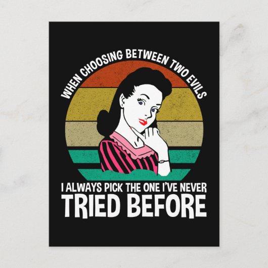 Bij de keuze tussen twee kwaden briefkaart (Voorkant)