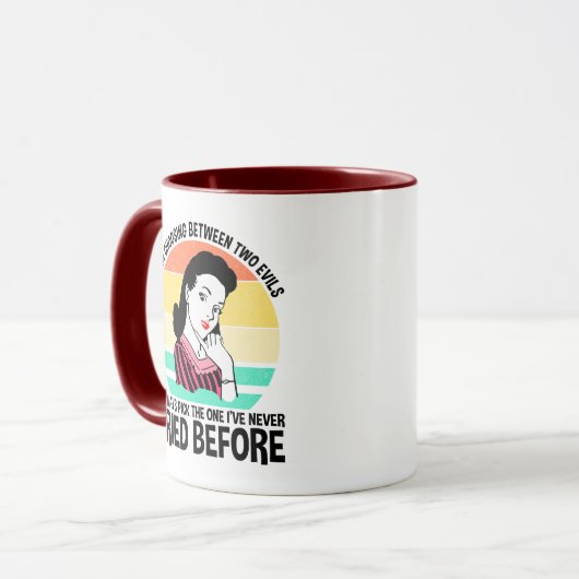 Bij de keuze tussen twee kwaden mok (Voorkant links)