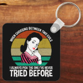 Bij de keuze tussen twee kwaden sleutelhanger (Achterkant)