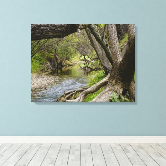 Bij de kreek canvas afdruk (Insitu (Houten vloer))