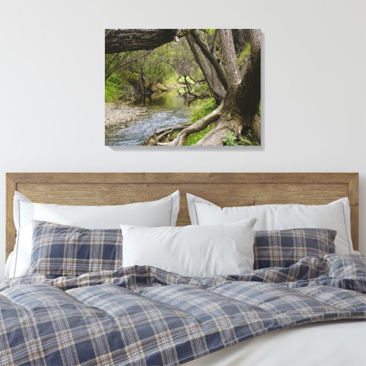 Bij de kreek canvas afdruk (Insitu (Slaapkamer))