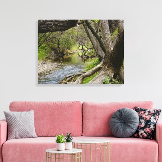 Bij de kreek canvas afdruk (Insitu (Woonkamer))