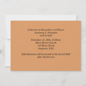 Bij de liefdevolle herdenking van het leven kaart (Achterkant)