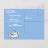 Bij de Lovers Beach Uitnodiging Briefkaart (Achterkant)