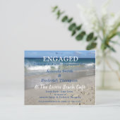 Bij de Lovers Beach Uitnodiging Briefkaart (Staand voorkant)