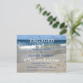 Bij de Lovers Beach Uitnodiging Briefkaart (Staand voorkant)