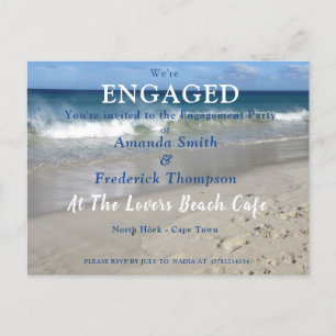 Bij de Lovers Beach Uitnodiging Briefkaart