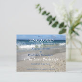 Bij de Lovers Beach Uitnodiging Briefkaart (Staand voorkant)