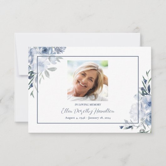 Bij de Loving Memory Memorial Service Bedankkaart (Voorkant)