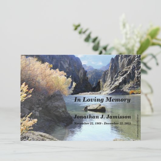 Bij de Loving Memory Memorial Service Kaart (Staand voorkant)