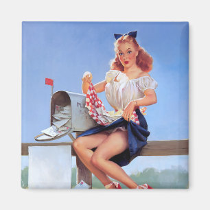Bij de Mailbox Pin Up Magneet