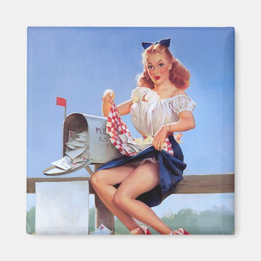 Bij de Mailbox Pin Up Magneet (Voorkant)
