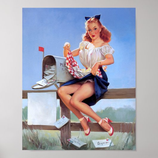 Bij de Mailbox Pin Up Poster (Voorkant)