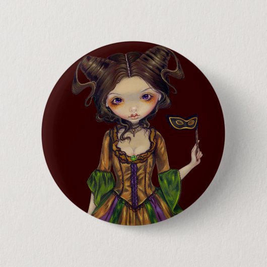 "Bij de Masquerade Ball"-Button Ronde Button 5,7 Cm (Voorkant)