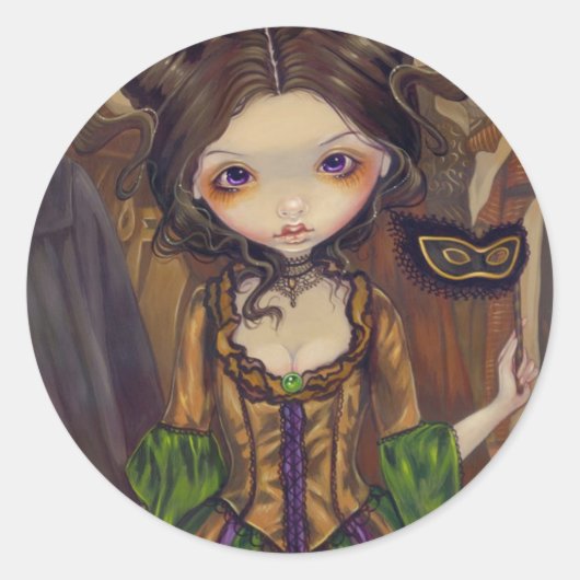 Bij de Masquerade Ball gotische Sticker (Voorkant)
