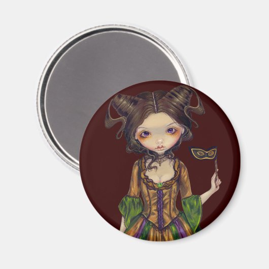 "Bij de Masquerade Ball" Magneet (Voorkant / Achterkant)