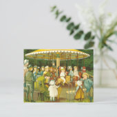 Bij de Merry Go Round Briefkaart (Staand voorkant)
