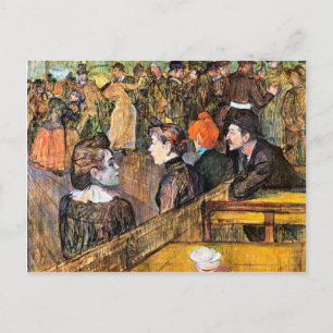 Bij de Moulin de la Gallette door Toulouse-Lautrec Briefkaart