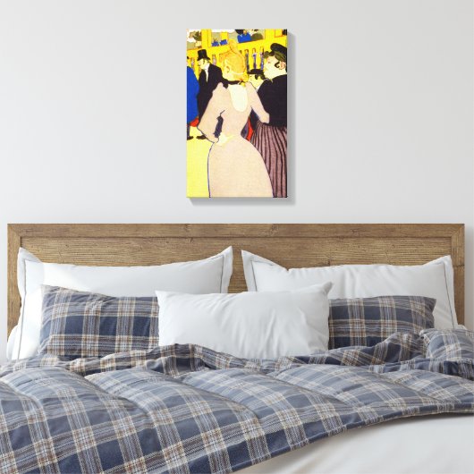 Bij de Nightclub door Toulouse Lautrec, kunst Canvas Afdruk (Insitu (Slaapkamer))