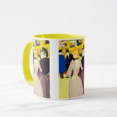 Bij de Nightclub door Toulouse Lautrec,  kunst Mok (Voorkant links)