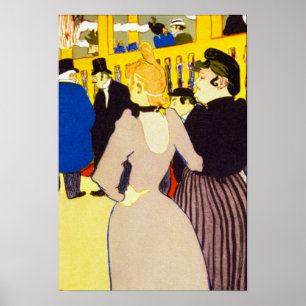 Bij de Nightclub door Toulouse Lautrec, kunst Poster