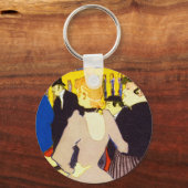 Bij de Nightclub door Toulouse Lautrec,  kunst Sleutelhanger (Voorkant)