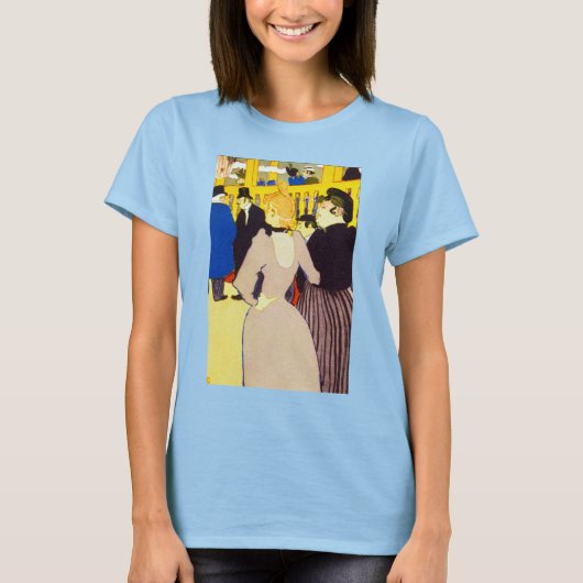 Bij de Nightclub door Toulouse Lautrec,  kunst T-shirt (Voorkant)