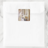 Bij de Notre-Dame du Perpetuel Bon Secours Vierkante Sticker (Tas)