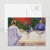 Bij de ontbijttabel 1910 briefkaart (Voorkant / Achterkant)