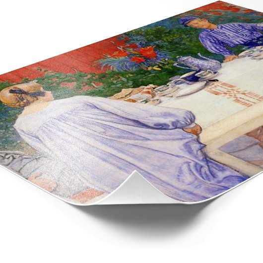 Bij de ontbijttabel 1910 foto afdruk (Hoek)