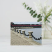 Bij de Pier in Cleveland Ohio Briefkaart (Staand voorkant)