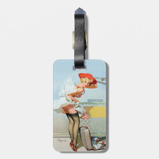 Bij de poort omhoog bagagelabel (Achterkant verticaal)