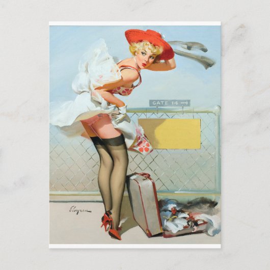 Bij de poort omhoog briefkaart (Voorkant)