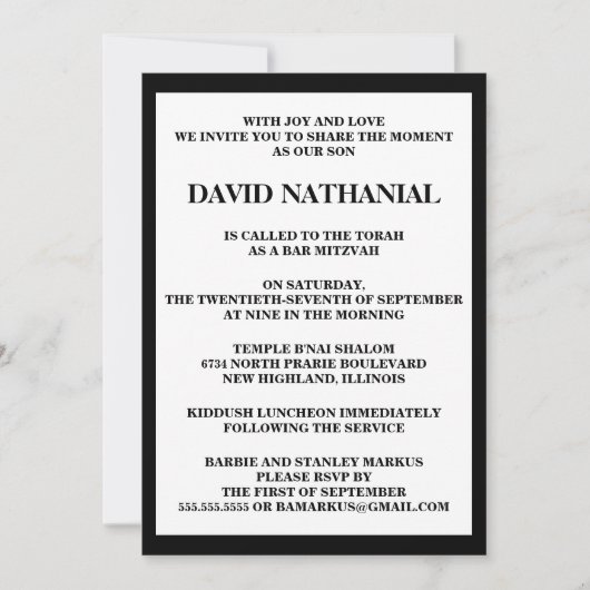 Bij de rabbijn - Carl Schleicher Bar Mitswa Kaart (Voorkant)