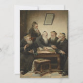 Bij de rabbijn - Carl Schleicher Bar Mitswa Kaart (Achterkant)