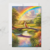 Bij de Rainbow Bridge Dog Sympathie Card (Voorkant)
