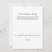 Bij de Rainbow Bridge Dog Sympathie Card (Achterkant)