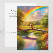 Bij de Rainbow Bridge Dog Sympathie Card (Voorkant / Achterkant)
