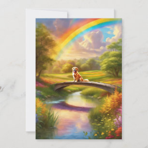 Bij de Rainbow Bridge Dog Sympathie Card